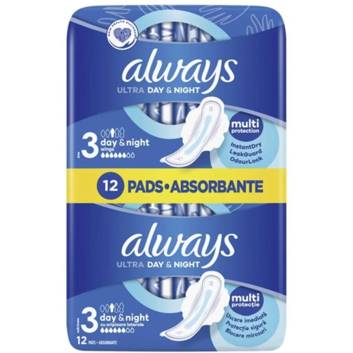 Absorbante Ultra Day & Night Always 12 buc pachet Absorbante Ultra Day & Night Always 12 buc / pachet - imagine 1