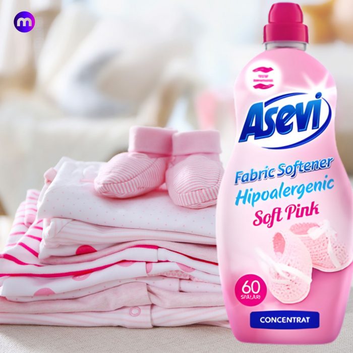 Balsam rufe Hipoalergenic Soft Pink Asevi 1.5L 60 spalari - imagine 2