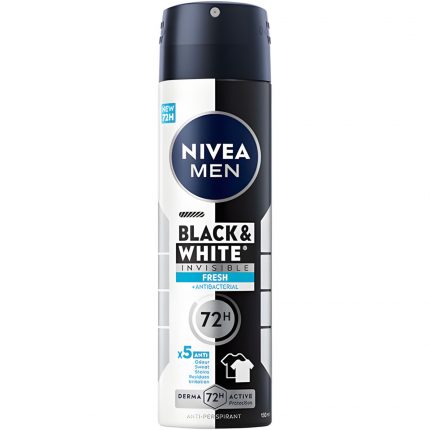 Deodorant antiperspirant spray 72h Black & White Fresh Nivea Men 150 ml