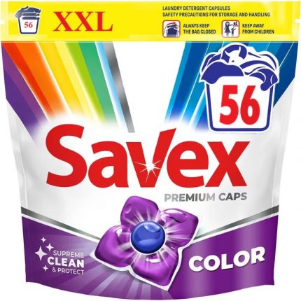 Detergent rufe capsule Color Savex 56 spalari / punga
