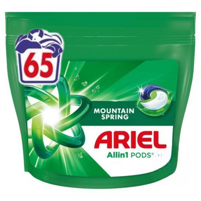 Detergent rufe capsule Montain Spring Ariel 65 capsule _ punga Detergent rufe capsule Mountain Spring Ariel 65 capsule / punga - imagine 1