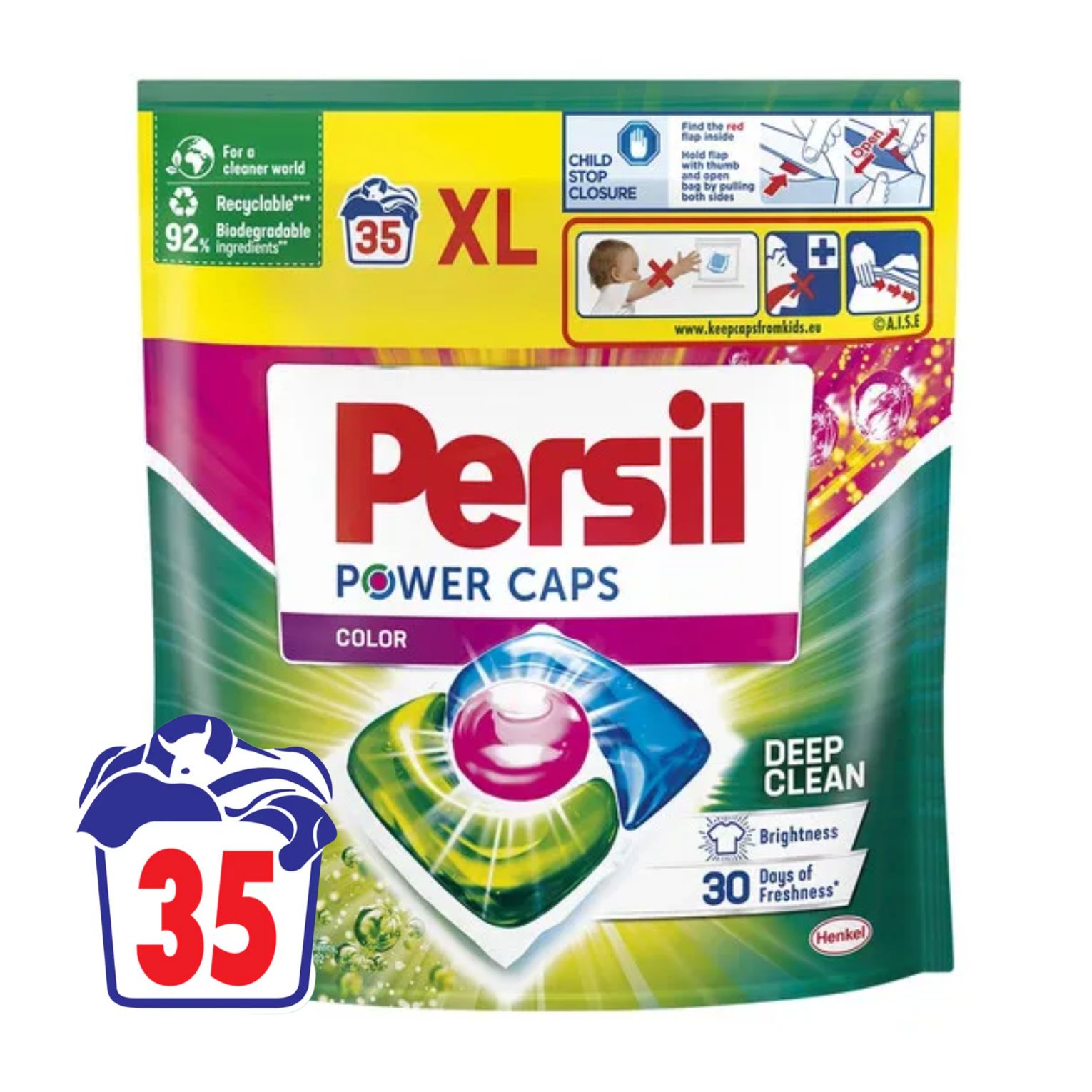 Detergent rufe capsule color Persil 35 spalari - punga Detergent rufe capsule color Persil 35 spalari / punga - imagine 1
