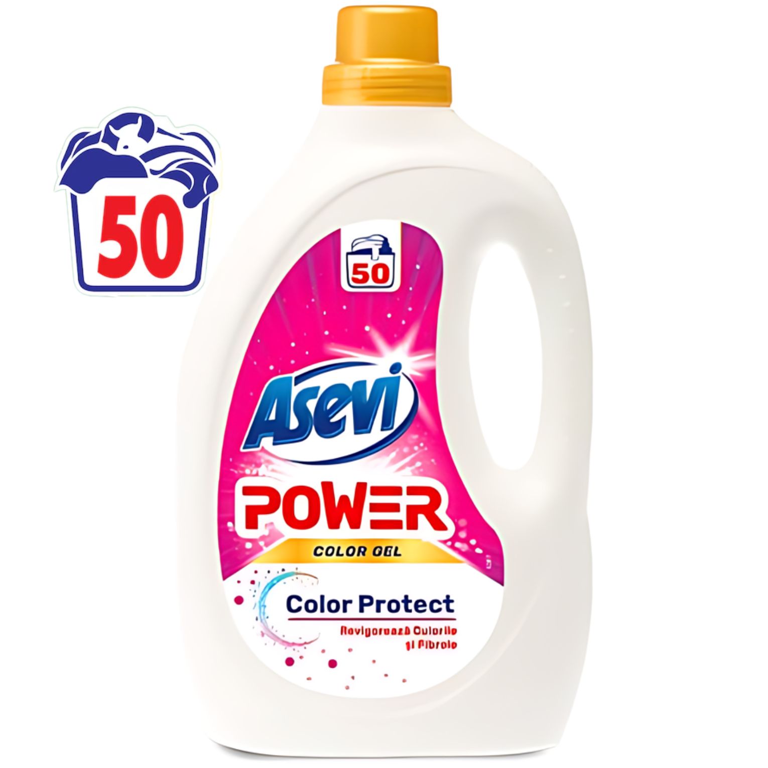 Detergent rufe lichid Color Protect Asevi 2.5L 50 spalari Detergent rufe lichid Color Protect Asevi 2.5L 50 spalari - imagine 1