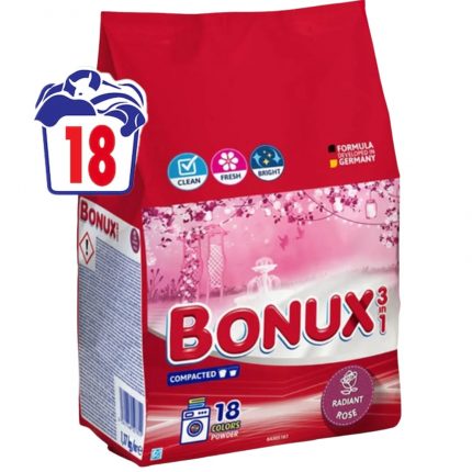 Detergent rufe pudra automat Radiant Rose Bonux 1.17 kg 18 spalari