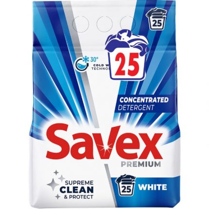 Detergent rufe pudra automat White Savex 2 kg 25 spalari