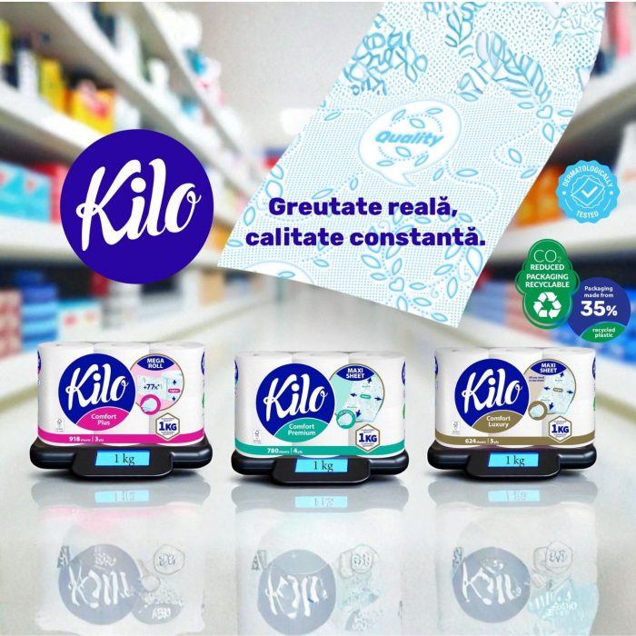 Hartie igienica 4 straturi Kilo 6 role / set - imagine 2