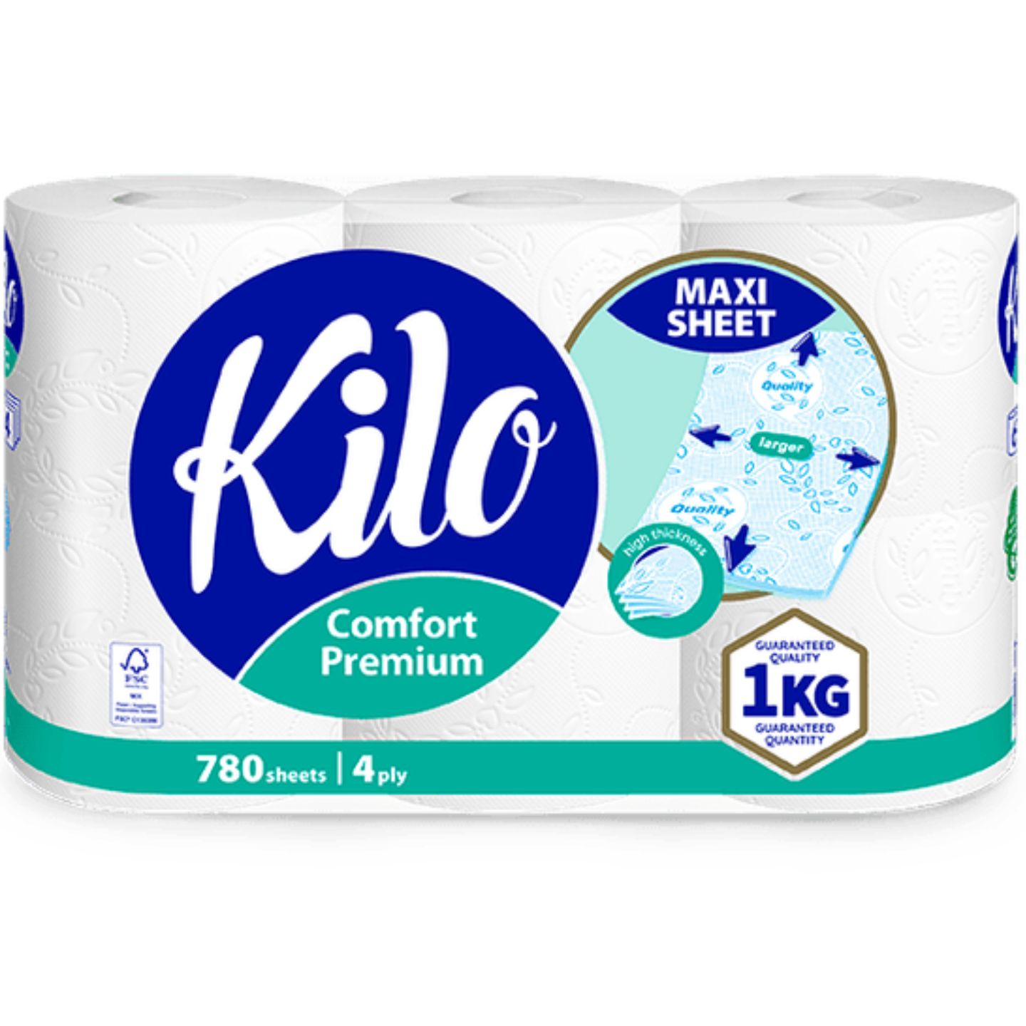 Hartie igienica 4 straturi Kilo 6 role set Hartie igienica 4 straturi Kilo 6 role / set - imagine 1