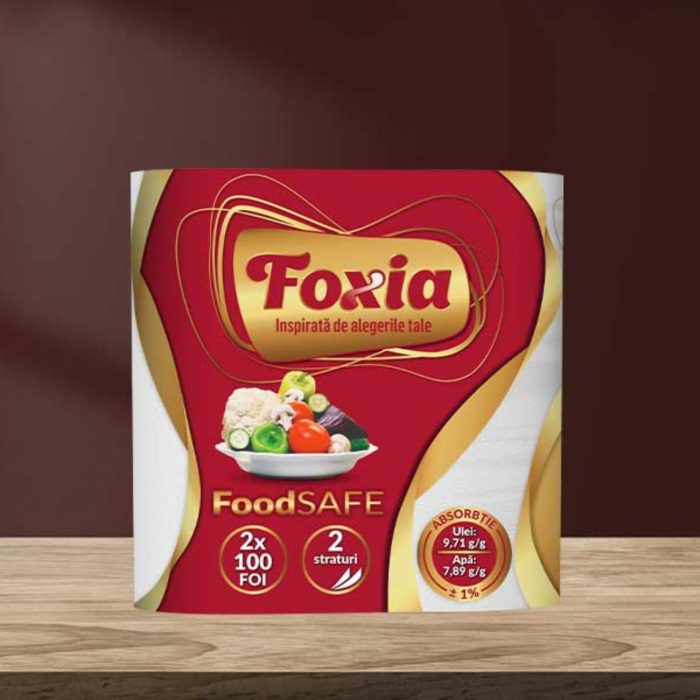 Prosop bucatarie 2 straturi 22 m Foxia 2 role / set - imagine 4