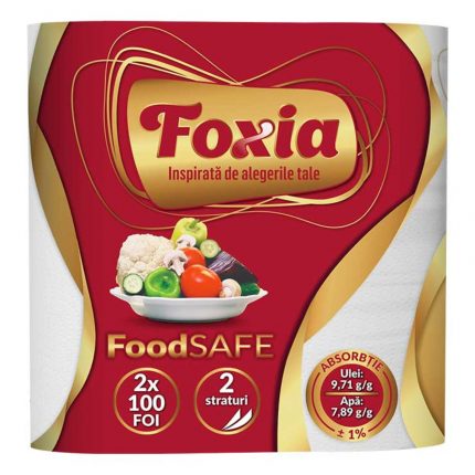Prosop bucatarie 2 straturi 22 m Foxia 2 role / set