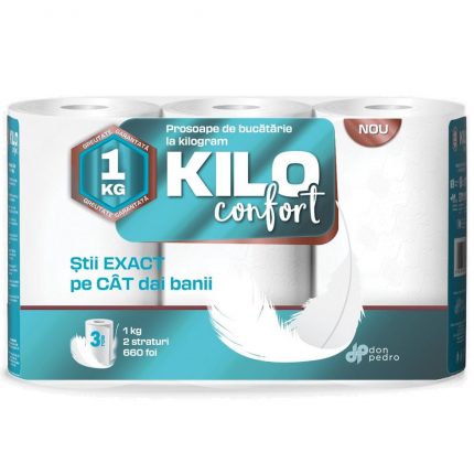 Prosop bucatarie 2 straturi Kilo 3role / set