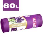 Saci menajeri cu urechi 60L Lavanda Luxia 14 buc / set