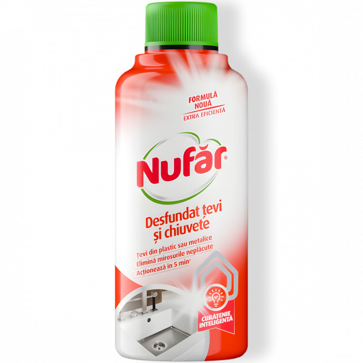 Solutie desfundat tevi si chiuvete Nufar 375 ml Solutie desfundat tevi si chiuvete Nufar 375 ml - imagine 1