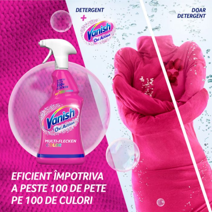 Solutie pentru indepartarea petelor spray  Vanish 454 ml - imagine 2