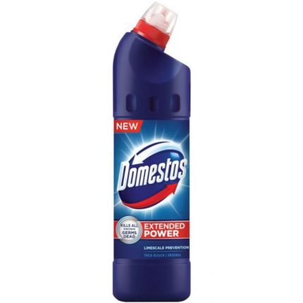 Dezinfectant gel toaleta & baie cu inalbitor anticalcar Blue Original Domestos 750 ml