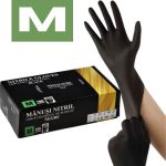 Manusi negre nitril nepudrate marimea M 100 buc/set