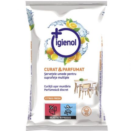 Servetele umede multisuprafete Citrus Igienol 40 buc/set