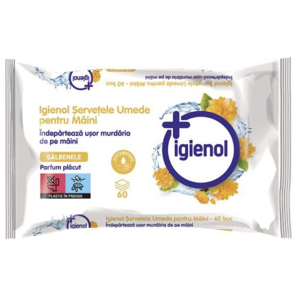 Servetele umede pentru maini Galbenele Igienol 60 buc/set