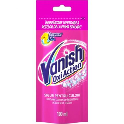 Solutie pentru indepartarea petelor lichid Pink Vanish Oxi 100 ml