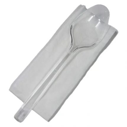 Tacam set Lingura (L+S) reutilizabil transparent 100 buc/set