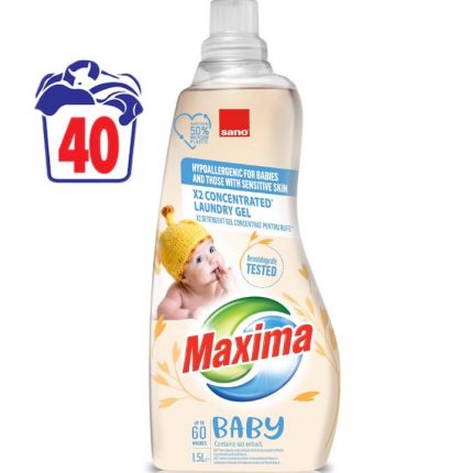 Balsam rufe Baby Hyoalergenic Sano Maxima 1L 40 spalari