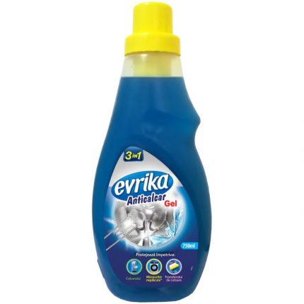 Gel anticalcar pentru masina spalat 3IN1 Albastru Evrika 750 ml 19 spalari