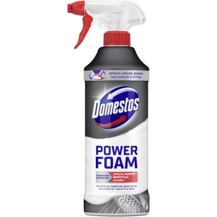 Solutie spuma de curatare baie & toaleta Anti Calcar Power Foam Domestos 435 ml