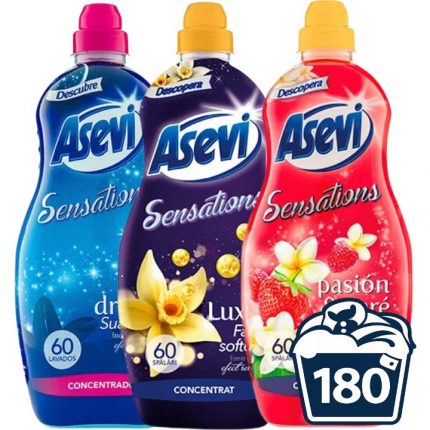 Balsam rufe Sensations Dream + Luxury + Pasion Asevi 3x1.5L 180 spalari