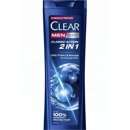 Sampon antimatreata 2in1 Clasic Action Clear Men 360 ml