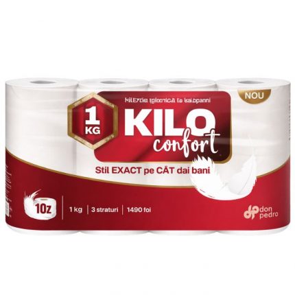 Hartie igienica 3 straturi Kilo 10 role / set