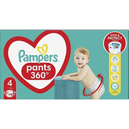Scutece marimea 4, 9-15 kg Pampers Pants 360 108 buc / pachet