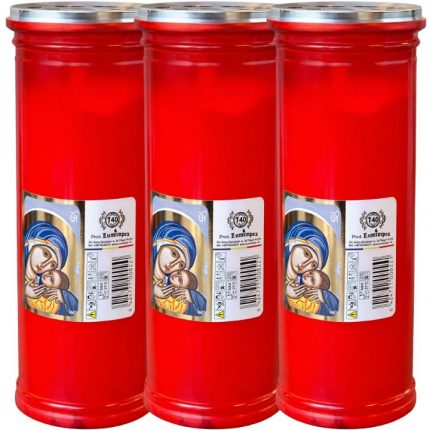 Candela plastic cu capac ardere 43 ore T40 Lumimpex 3 x 1buc