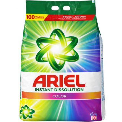 Detergent rufe pudra automat Color Ariel 6.50 kg 100 spalari