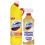 Dezinfectant gel toaleta & baie Lamaie Domestos 750 ml + Solutie spuma de curatare baie Citrus Domestos 435 ml