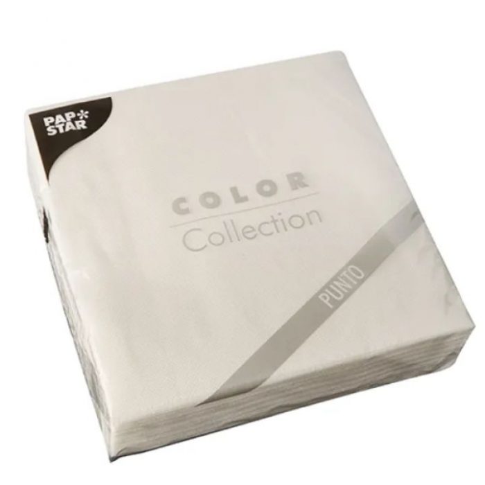 Servetele de masa 2 straturi 38x38 Albe Pap Star 50 buc/set - imagine 3