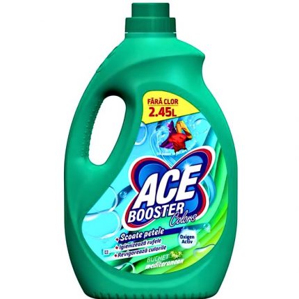 Solutie pentru indepartarea petelor lichid Buchet Mediteranean Ace Booster 2.45L