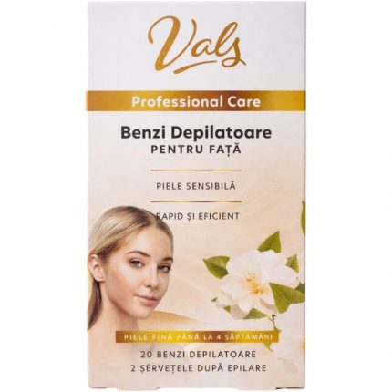 Benzi depilatoare pentru fata Piele Sensibila Vals 20 buc/set