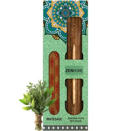 Betisoare parfumate cu suport Salvie Alba Zen Home 20 betisoare / set