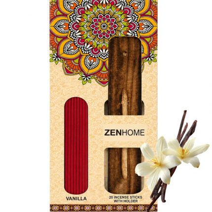 Betisoare parfumate cu suport Vanilie Zen Home 20 betisoare / set