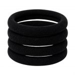Elastic par bumbac negru 4buc/set
