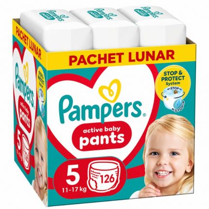Scutece marimea 5, 11-17 kg Pampers Pants 3 pachete 126 bucati