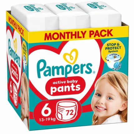 Scutece marimea 6, 13-19 kg Pampers Pants 2 pachete 72 bucati