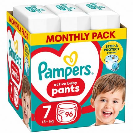 Scutece marimea 7, 15+ kg Pampers Pants 3 pachete 96 bucati