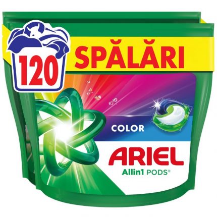 Detergent rufe capsule color Ariel 120 capsule / pachet