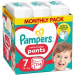 Scutece marimea 7, 15+ kg Pampers Pants 3 pachete 114 bucati