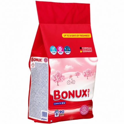 Detergent rufe pudra automat Pure Magnolia Bonux 5.85 kg 90 spalari