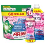 Detergent rufe capsule Japanese Ariel 60 capsule + Balsam rufe Japanese Lenor 87 spalari + Perle parfumate Japanese Lenor 195g