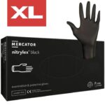 Manusi negre nitril nepudrate marimea XL 100 buc/set